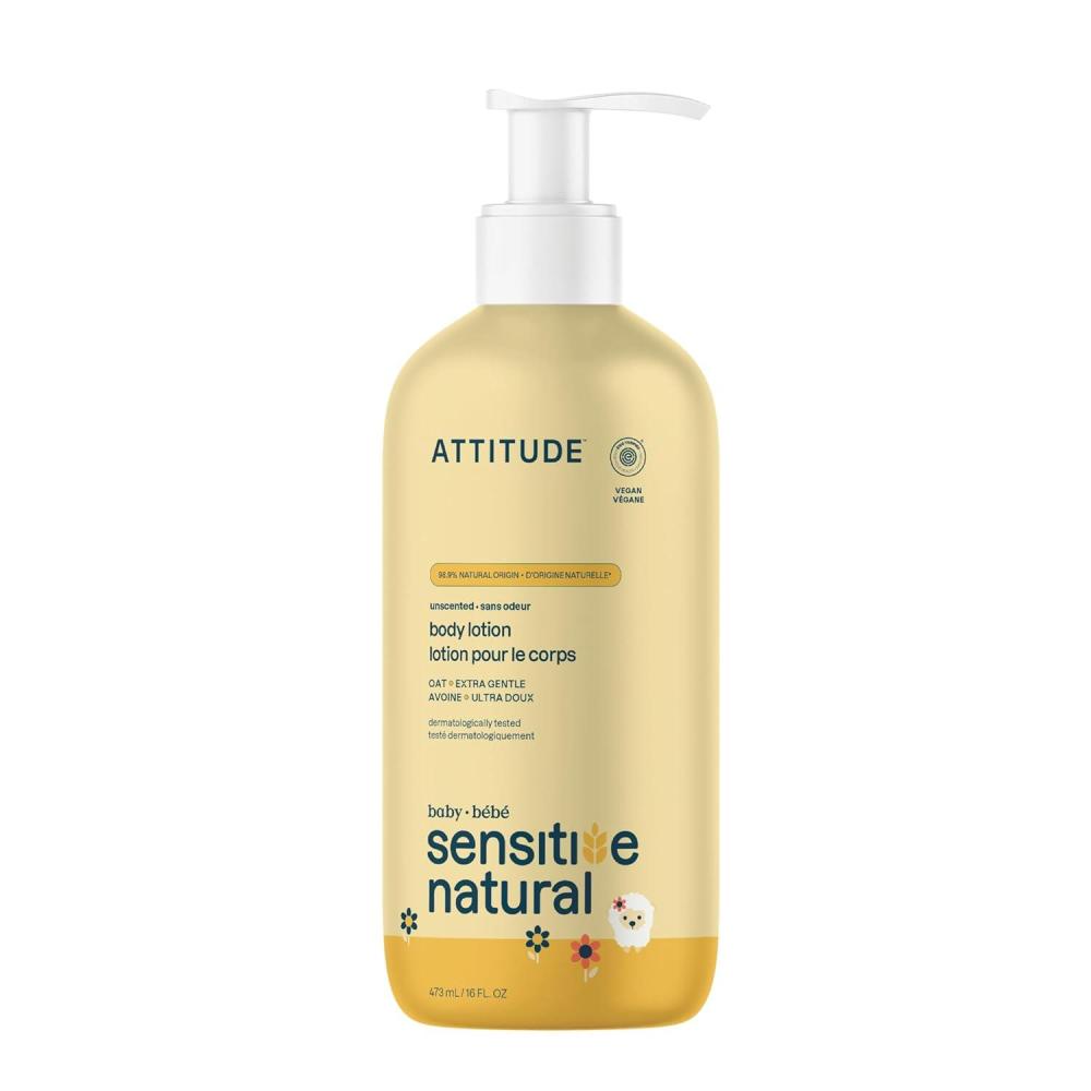 image:imageATTITUDE Body Lotion for Baby EWG Verified Plant and MineralBased Ingredients Vegan Personal Care Products Sensitive Skin Unscented 16 Fl Oz16 Ounce Pack of 1