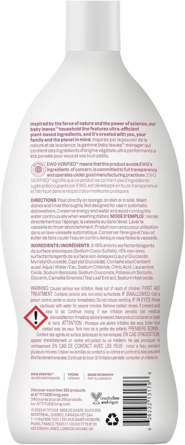 image:imageATTITUDE Baby Bottle amp Dish Soap EWG Verified Bottle Cleaner Fragrance Free amp Dye Free Removes Milk Residue amp Grease Vegan Unscented 237 Fl Oz Pack of 3Unscented