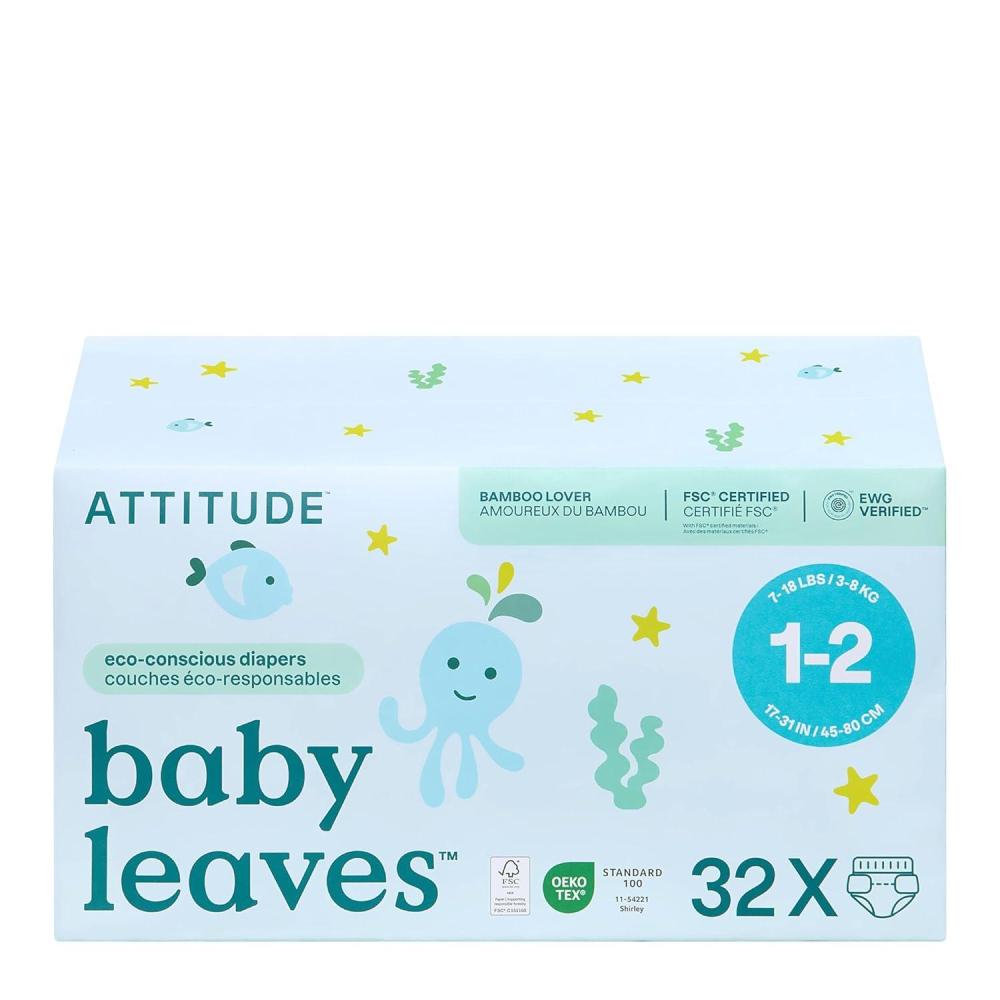 image:imageATTITUDE EcoConscious Disposable Training Pants EWG Verified Size 6 35 lbs Easy to Pull Up Ultra Absorbent Potty Diapers for Girls and Boys Vegan amp PlantBased 18 CountSize 12