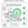 ATTITUDE Biodegradable Baby Wipes, Plant Based Unscented Diaper Wipes for Babies and Newborn, Dermatologically Tested, Vegan, 72 Count (Pack of 3)