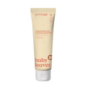 ATTITUDE Baby 2-in-1 Shampoo & Body Wash, EWG Verified, Dermatologically Tested, Vegan, Pear Nectar Scent, 8 Fl Oz