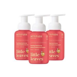 ATTITUDE Foaming Hand Soap for Kids, EWG Verified, Dermatologically Tested, Plant- and Mineral-Based Ingredients, Vegan, Mango, 10 Fl Oz (Pack of 3)(Mango)