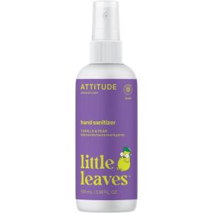 ATTITUDE Hand Sanitizer Spray for Kids & Adults, EWG Verified, Travel Size, Dermatologically Tested, Plant and Mineral Based, Vegan, Vanilla & Pear, 3.5 Fl Oz (Pack of 6) (Spray Bottle)(Vanilla & Pear)