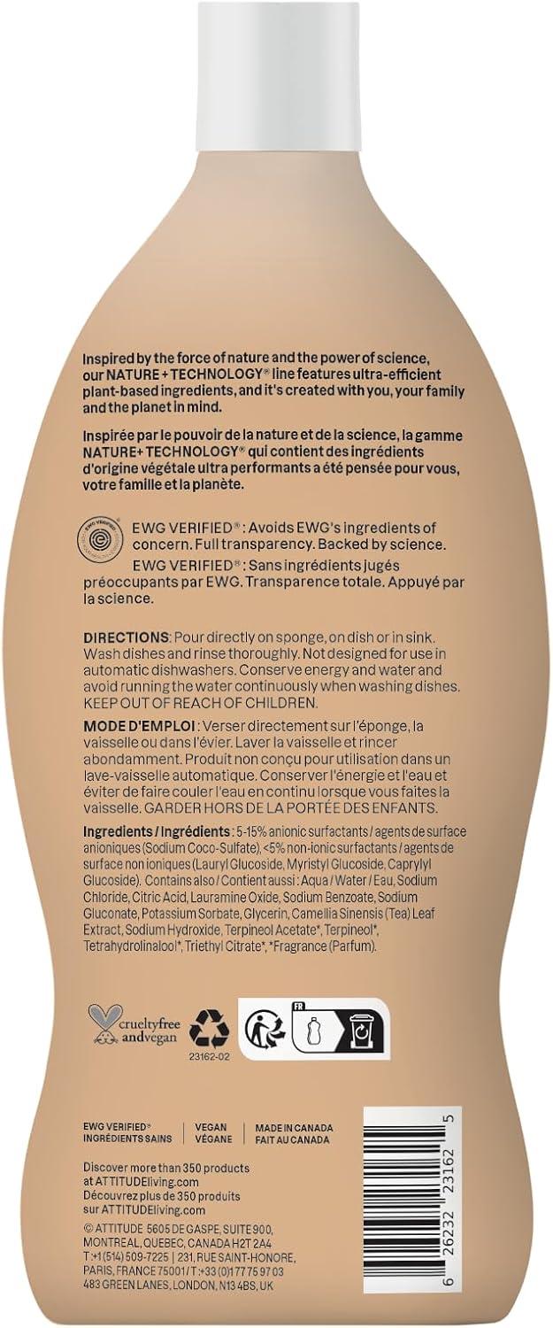 image:imageATTITUDE Dish Soap EWG Verified PlantBased amp Vegan Dishwashing Liquid Naturally Derived Italian Lemon 24 Fl Oz Pack of 3
