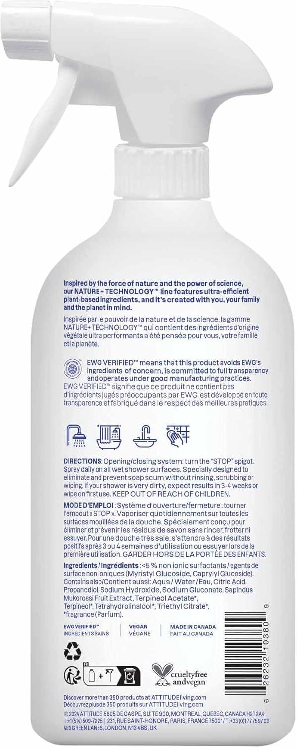 image:imageAttitude Daily Shower amp Tile Cleaner Citrus Zest Plant Based Cruelty Free 27 Fluid Ounces Pack of 1271 Fl Oz Pack of 1