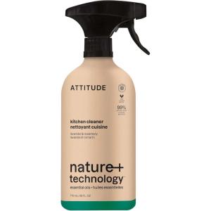 ATTITUDE Kitchen Cleaner Spray, EWG Verified, Degreaser Spray to Cut Grease & Grime, Plant-Based & Vegan, Lavender & Rosemary, 26 Fl Oz(26 Fl Oz (Pack of 1))