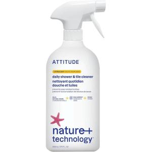 Attitude Daily Shower & Tile Cleaner, Citrus Zest, Plant Based, Cruelty Free, 27 Fluid Ounces (Pack of 1)(27.1 Fl Oz (Pack of 1))