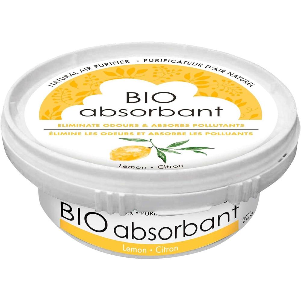 image:imageATTITUDE Bio Absorbant Air Purifier with Activated Carbon Plant and MineralBased Absorbs Odors Vegan Glacial 8 OuncesLemon
