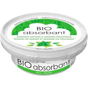 ATTITUDE Bio Absorbant Air Purifier with Activated Carbon, Plant- and Mineral-Based, Absorbs Odors, Vegan, Glacial, 8 Ounces(Mint)