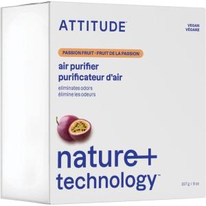 ATTITUDE Odor Eliminator with Activated Carbon, Plant-Based Air Purifier, Vegan, Green Apple and Basil, 8 Ounces(Passion Fruit)