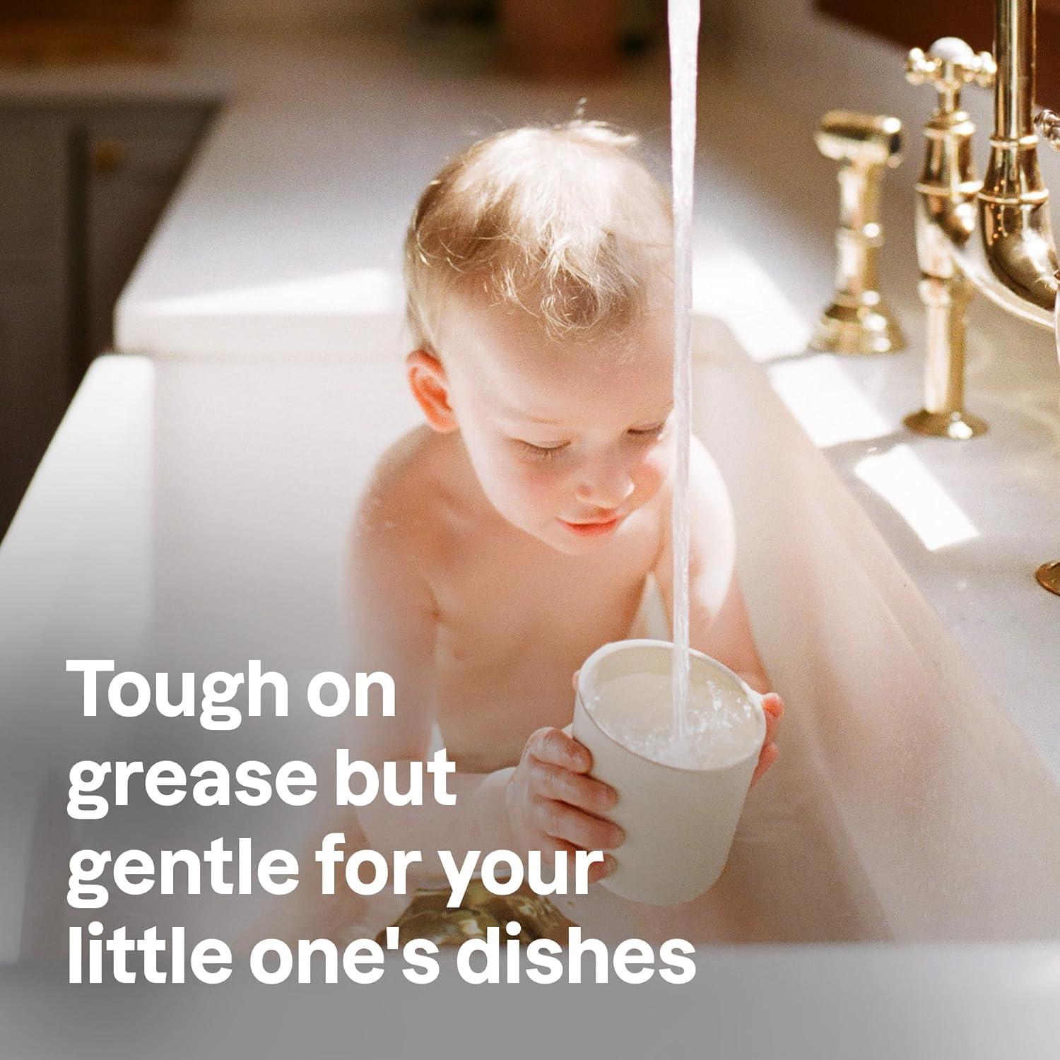 image:imageATTITUDE Baby Dish Soap and Bottle Cleaner EWG Verified Dishwashing Liquid No Added Dyes or Fragrances Tough on Milk Residue and Grease Vegan Refillable Aluminum Bottle Unscented 16 Fl OzUnscented