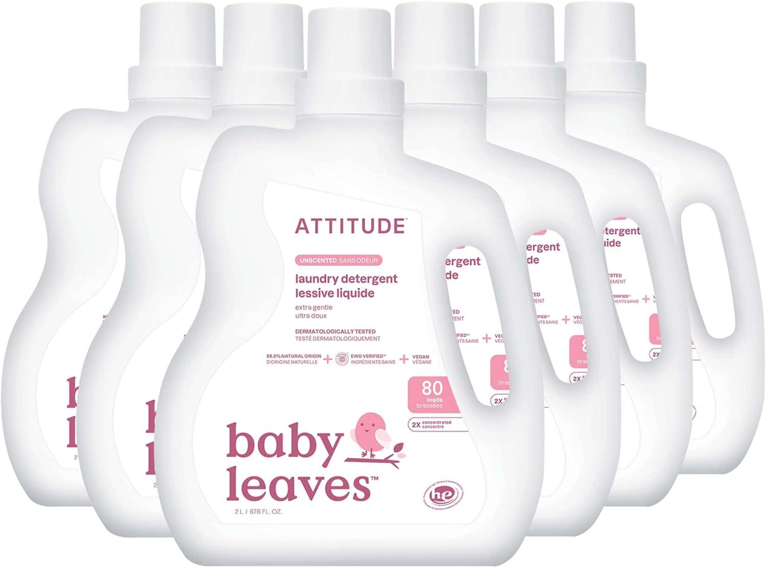 image:imageATTITUDE Baby Laundry Detergent Liquid EWG Verified Safe for Baby Clothes Infant and Newborn Naturally Derived HE Compatible Soothing Chamomile 80 Loads 676 Fl Oz AMAZON EXCLUSIVEUnscented