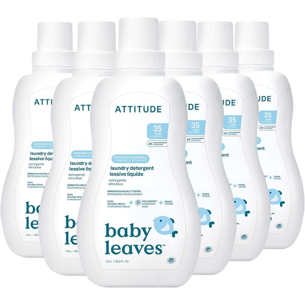 image:imageATTITUDE Baby Laundry Detergent Liquid EWG Verified Safe for Baby Clothes Infant and Newborn Naturally Derived HE Compatible Soothing Chamomile 80 Loads 676 Fl Oz AMAZON EXCLUSIVESoothing Chamomile