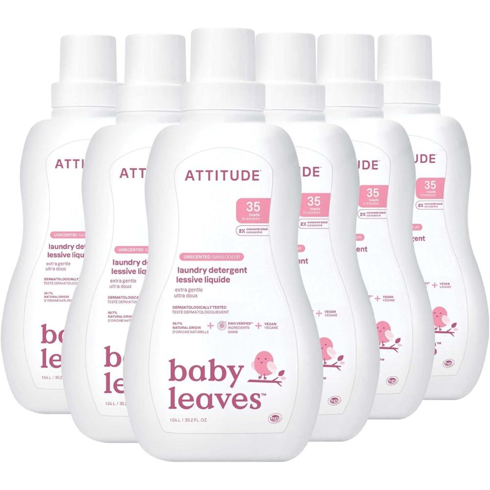 image:imageATTITUDE Baby Laundry Detergent Liquid EWG Verified Safe for Baby Clothes Infant and Newborn Naturally Derived HE Compatible Soothing Chamomile 80 Loads 676 Fl Oz AMAZON EXCLUSIVEUnscented