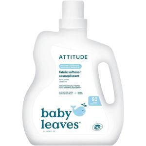 ATTITUDE Baby Fabric Softener, Plant and Mineral-Based Ingredients, HE Compatible, Vegan and Cruelty-free Laundry and Household Products, Unscented, 80 Loads, 67.6 Fl Oz(Soothing Chamomile)