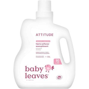 ATTITUDE Baby Fabric Softener, Plant and Mineral-Based Ingredients, HE Compatible, Vegan and Cruelty-free Laundry and Household Products, Unscented, 80 Loads, 67.6 Fl Oz(Unscented)