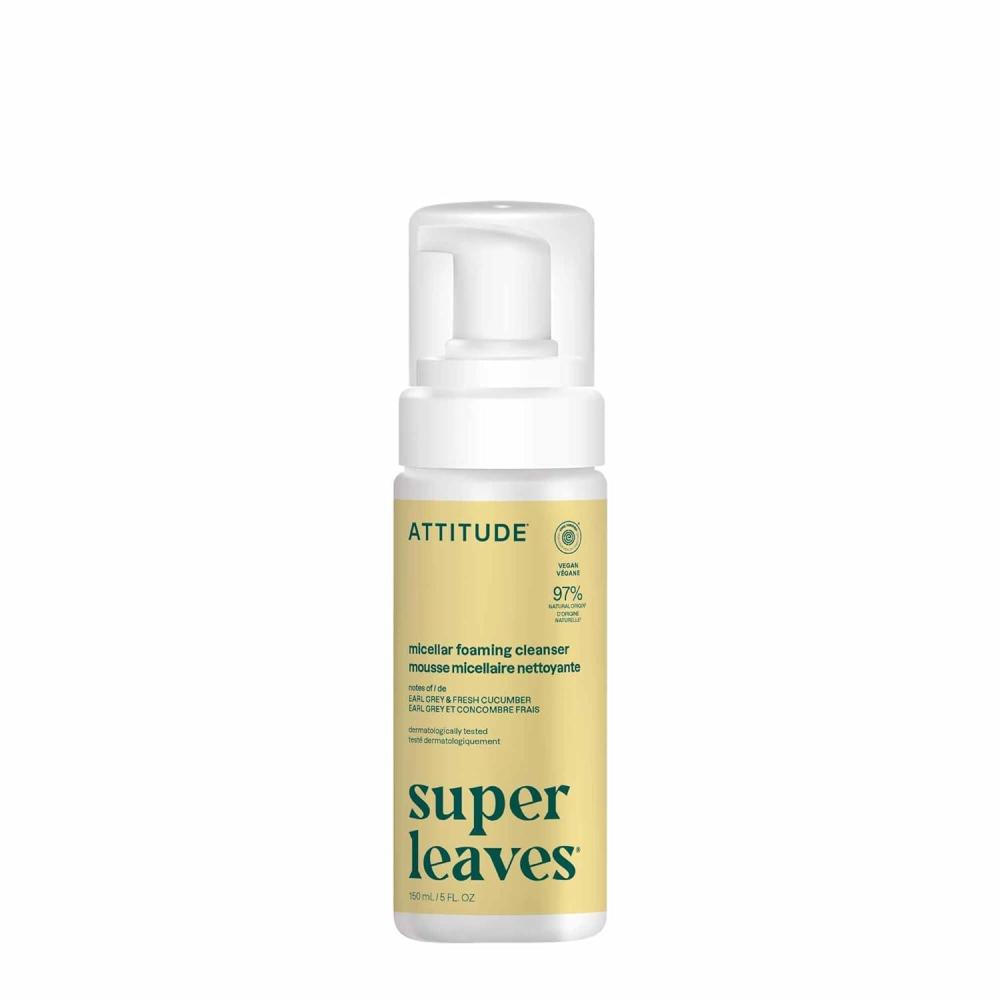 image:imageATTITUDE Micellar Foaming Facial Cleanser EWG Verified Dermatologically Tested Plant and MineralBased Vegan Unscented 5 Fl OzEarl Grey  Cucumber