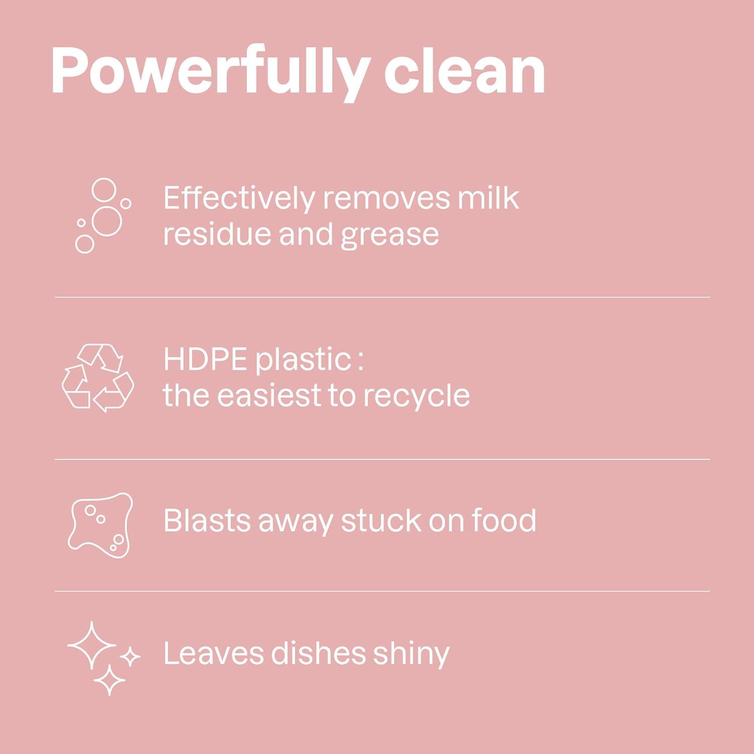 image:imageBundle of ATTITUDE Baby Dish Soap PlantBased Dish Liquid Extra Gentle on Sensitive Skin Tough on Milk Residue amp Grease on Bottles Fragrance Free 338 Fl Oz Bulk Refill 676 Fl Oz
