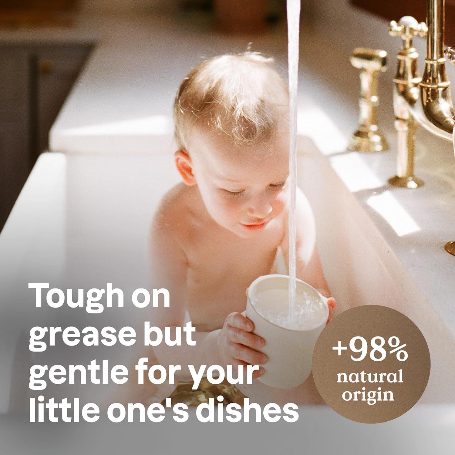 image:imageBundle of ATTITUDE Baby Dish Soap PlantBased Dish Liquid Extra Gentle on Sensitive Skin amp Tough on Milk Residue Refillable Aluminum Bottle Unscented 16 Fl Oz Bulk Refill 676 Fl Oz