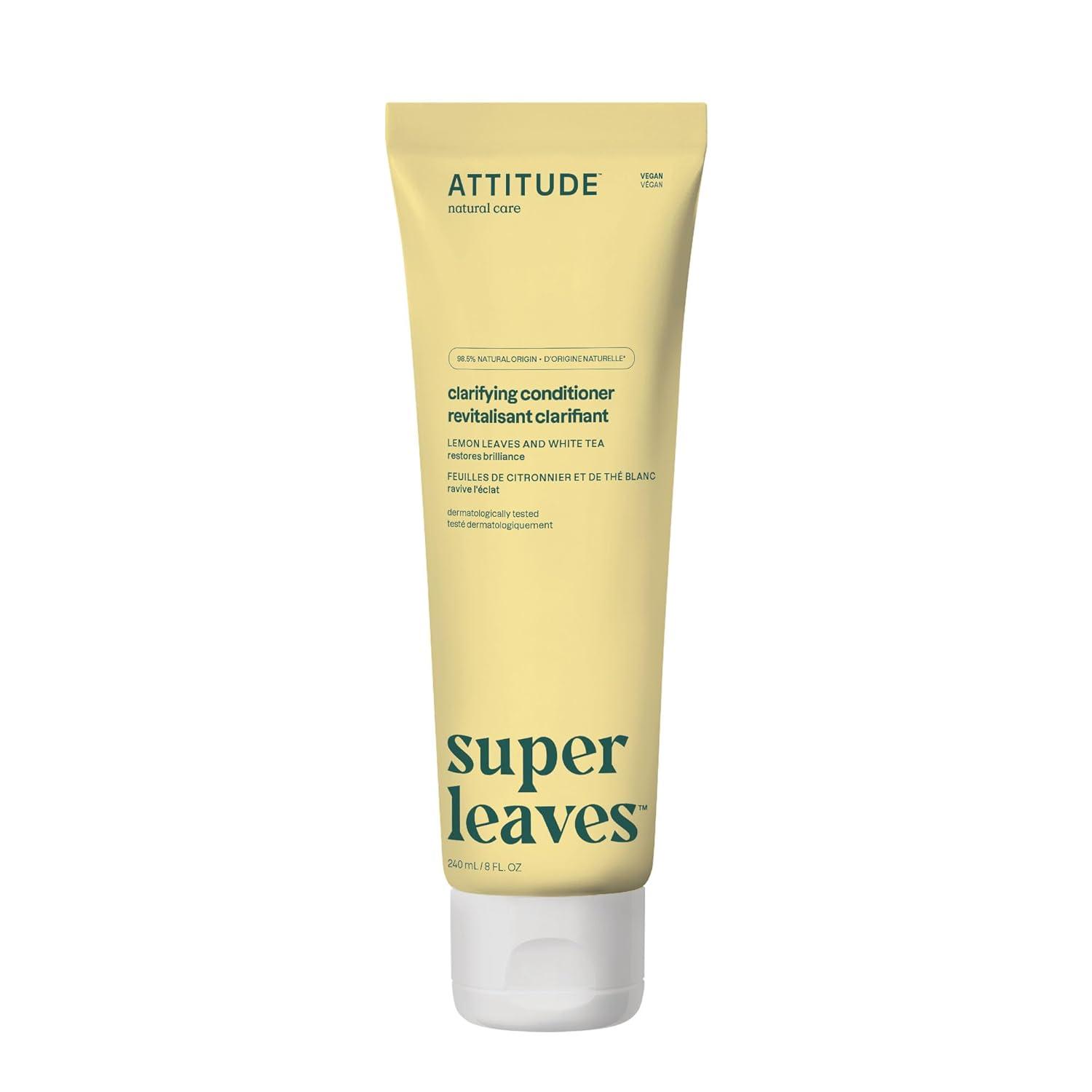image:imageBundle of ATTITUDE Clarifying Hair Shampoo and Conditioner EWG Verified Dermatologically Tested Plant and MineralBased Vegan Beauty Products Lemon Leaves and White Tea 16 Fl Oz
