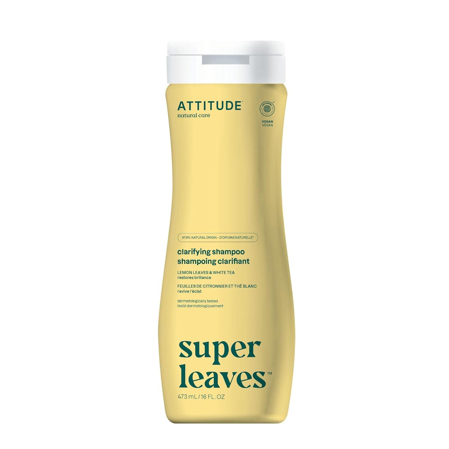 image:imageBundle of ATTITUDE Clarifying Hair Shampoo and Conditioner EWG Verified Dermatologically Tested Plant and MineralBased Vegan Beauty Products Lemon Leaves and White Tea 16 Fl Oz