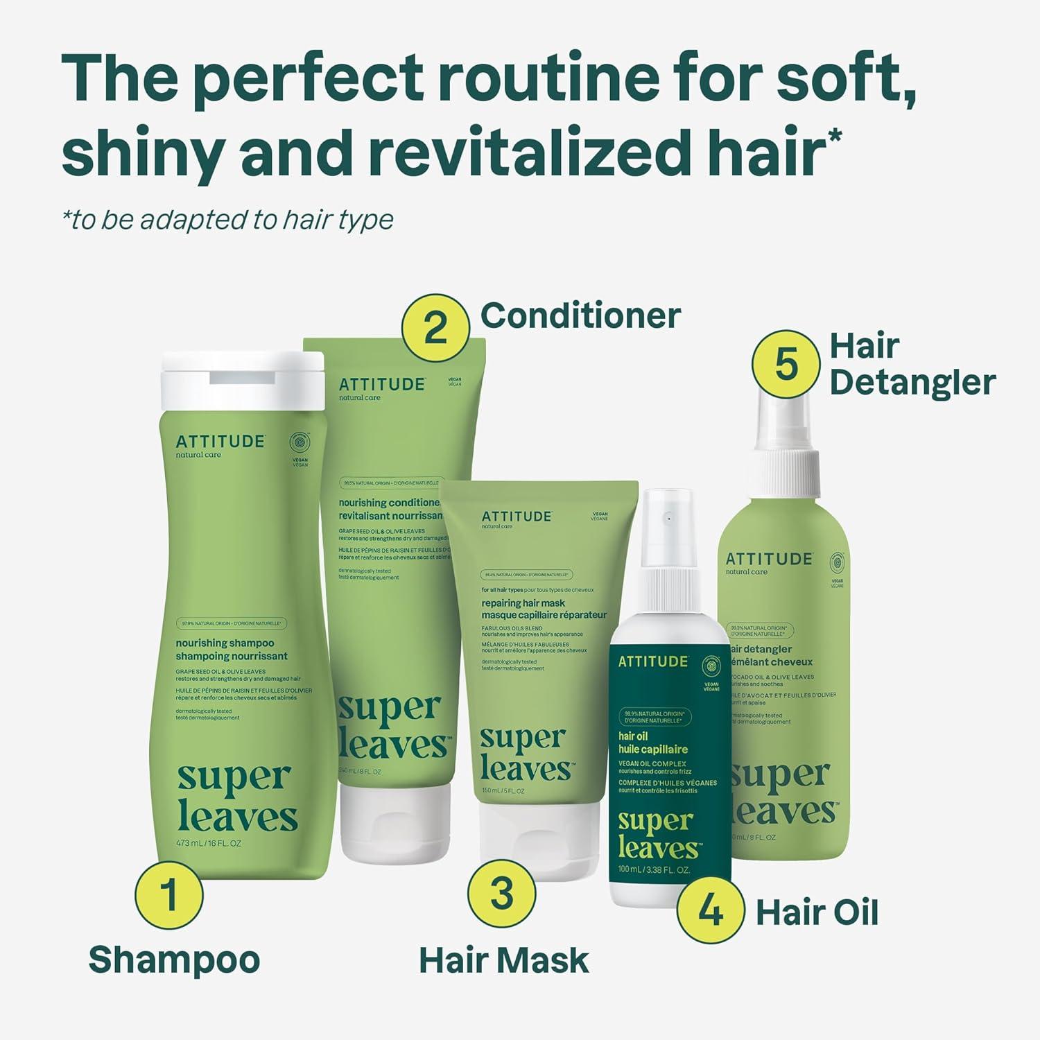 image:imageBundle of ATTITUDE Repairing Hair Mask Nourishes and Improves Hairs Appearance Pink Argan 8 Fl Oz ATTITUDE Nourishing Hair Oil EWG Verified Softens Dry Hair Dermatologically Tested100 mL