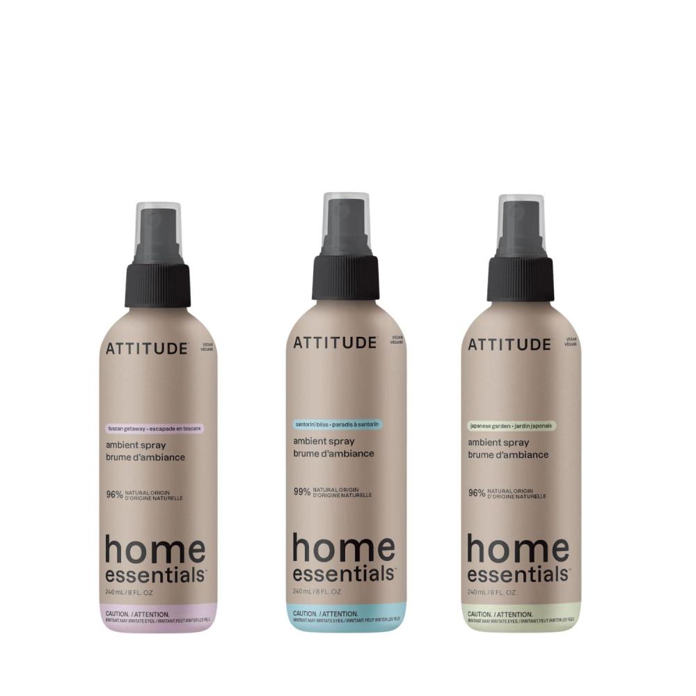 image:imageBundle of ATTITUDE Scented Room and Air Freshner Spray for Home and Bathroom Natural Origin Ingredients Vegan in three scents Japanese Garden Santorini Bliss amp Tuscan Getaway 8 Fl Oz