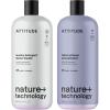 ATTITUDE Laundry Detergent & Fabric Softener Kit, Natural Origin Ingredients, Gentle on Delicate Skin, Lemon & Rosewood, 2 Bottles of 32 Fl Oz