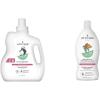Bundle of ATTITUDE Baby Bottle and Dishwashing Liquid, EWG Verified, Vegan, Unscented, 23.7 Fl Oz + Baby Laundry Detergent, EWG Verified, HE Compatible, Unscented, 80 Loads, 67.6 Fl Oz