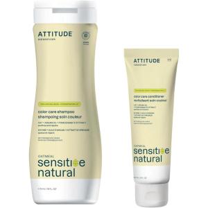 Bundle of ATTITUDE Color Care Shampoo and Conditioner for Sensitive Skin with Oat and Argan Oil, Dermatologically Tested, Vegan