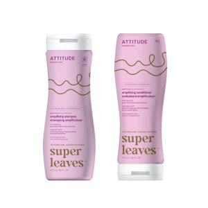 Bundle of ATTITUDE Hair Shampoo and Conditione, Plant- and Mineral-Based Ingredients, Vegan and Cruelty-free Beauty and Personal Care Products, Wavy and Curly, Coconut oil 16 Fl Oz