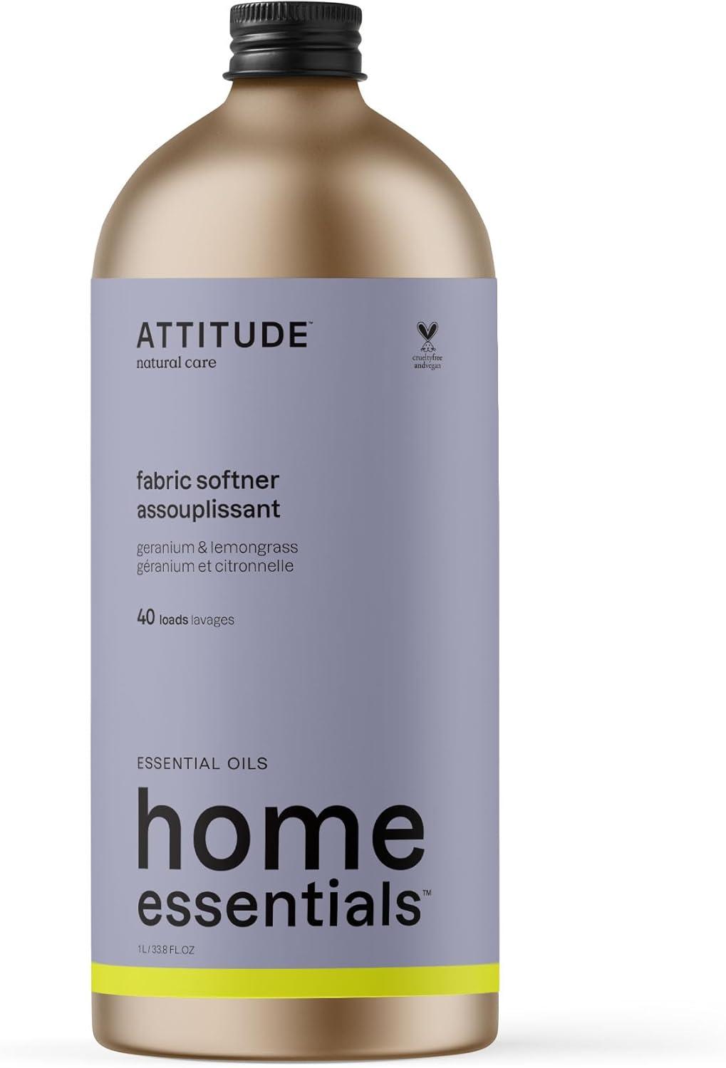 image:imageATTITUDE Liquid Fabric Softener Natural Origin Ingredients For White and Colored Clothing Deodorizes Gentle on Delicate skin Infused With Essential Oils Geranium amp Lemongrass 38 Loads 32 Fl OzGeranium Lemongrass