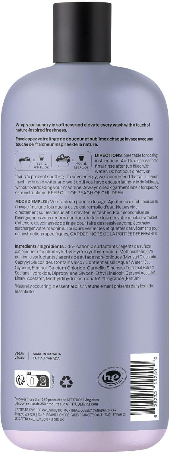 image:imageATTITUDE Liquid Fabric Softener Natural Origin Ingredients For White and Colored Clothing Deodorizes Gentle on Delicate skin Infused With Essential Oils Geranium amp Lemongrass 38 Loads 32 Fl OzLemon Rosewood