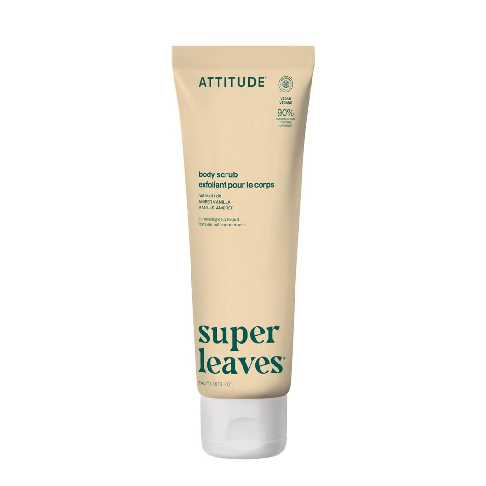 image:imageATTITUDE Exfoliating Body Scrub with Niacinamide EWG VERIFIED Gently Removes Dead Skin Cells for Smooth Coconut Shell Powder amp Pumice Soft Skin Amber Vanilla 8 Fl Oz