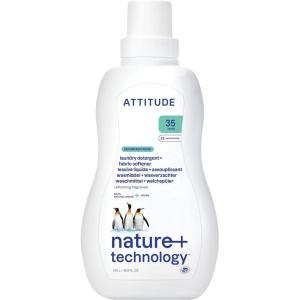 ATTITUDE 2-in-1 Laundry Detergent & Fabric Softener, Plant- & Mineral-Based, HE Compatible, Vegan, Mountain Essentials, 35 Loads, 35.5 Fl Oz (Pack of 6)(35.5 Fl Oz (Pack of 1))