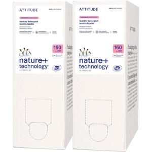 ATTITUDE Liquid Laundry Detergent, EWG Verified Laundry Soap, HE Compatible, Vegan and Plant Based Products, Cruelty-Free, Wildflowers, 40 Loads, 67.6 Fl Oz (Pack of 6)(Unscented)
