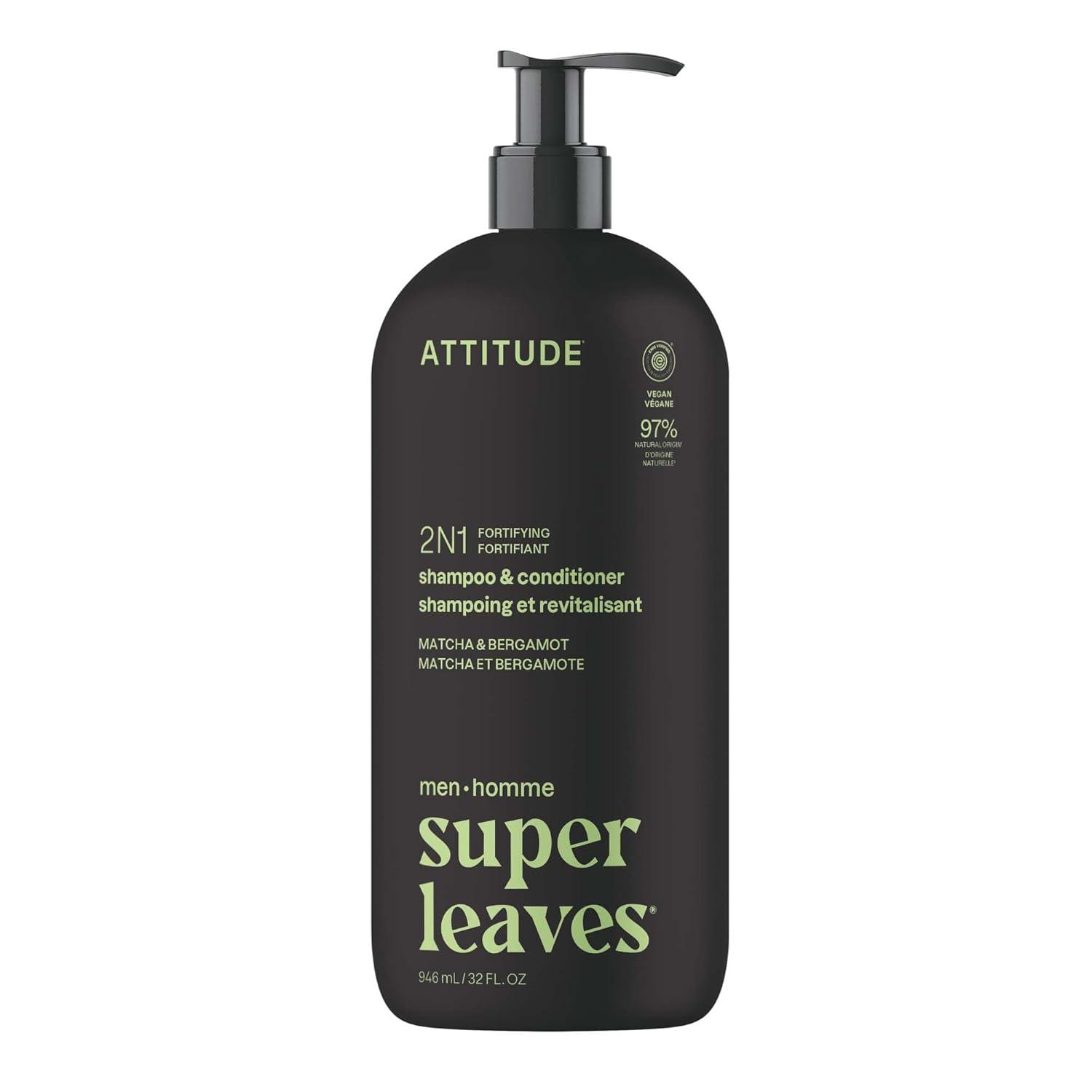 image:imageATTITUDE Mens Shampoo and Conditioner 2in1 Volumizing for Thin Hair With Rosemary and Rice Protein 97 Natural Origin Ingredients EWG Verified Amber amp Citrus 32 Fl OzMatcha Bergamot