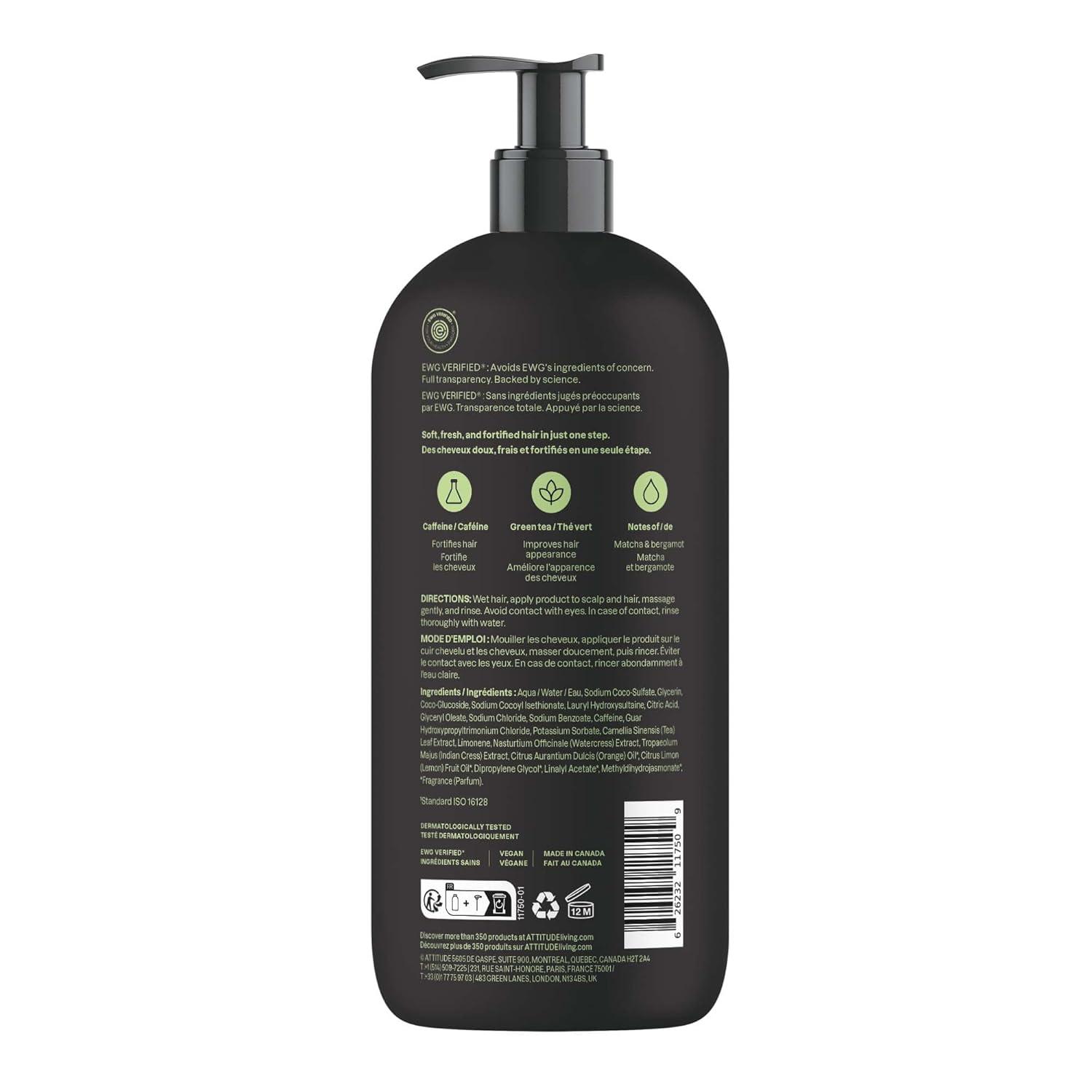 image:imageATTITUDE Mens Shampoo and Conditioner 2in1 Volumizing for Thin Hair With Rosemary and Rice Protein 97 Natural Origin Ingredients EWG Verified Amber amp Citrus 32 Fl OzMatcha Bergamot
