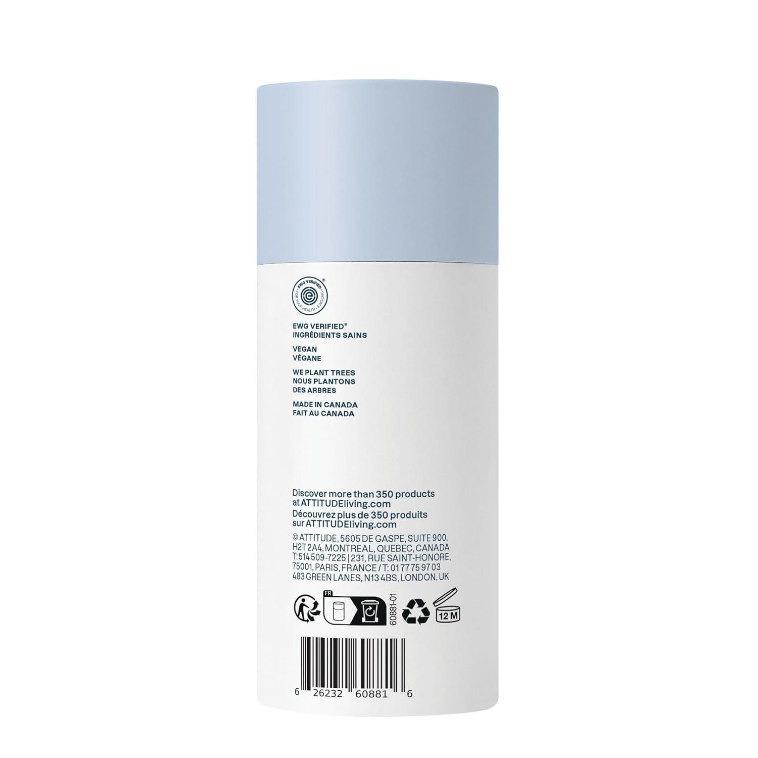 image:imageATTITUDE Sensitive Skin Deodorant Aluminum Free Deodorant for Women amp Men with Oat Extract Baking Soda Free Gentle Odor Protection Vegan Fragrance Free Unscented 264 Oz