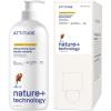 ATTITUDE Dish Soap & Refill Bundle, EWG Verified, Plant-Based, Vegan, Citrus Zest, 33.8 + 135.3 Fl Oz