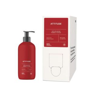 ATTITUDE Liquid Hand Soap + Refill Bundle, Apple & Spices, EWG Verified, Plant & Mineral-Based, Vegan, 16 Fl Oz & 67.6 Fl Oz